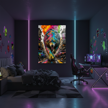 Panther Couple Glass Wall Art (Copia)