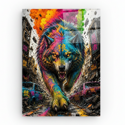 Panther Couple Glass Wall Art (Copia)