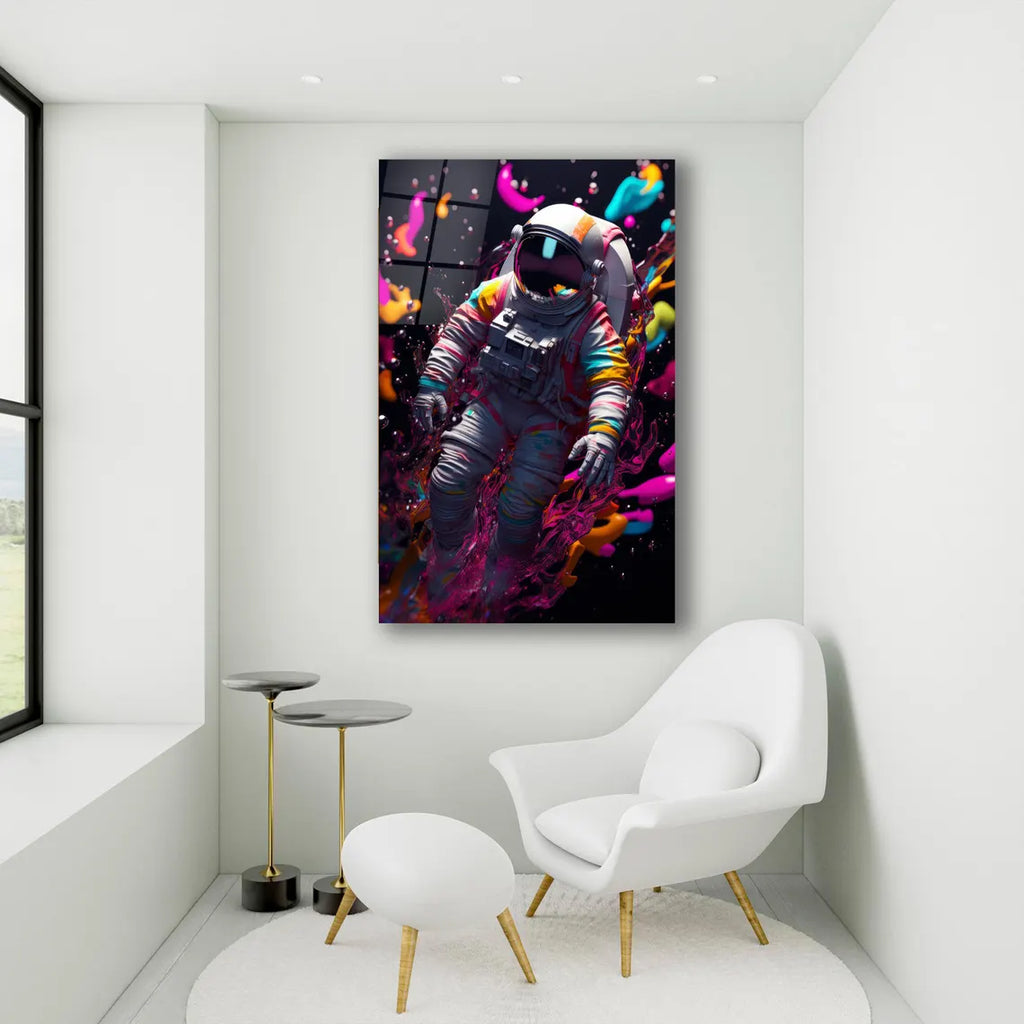 Portrait de femme en verre