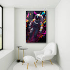 Portrait de femme en verre