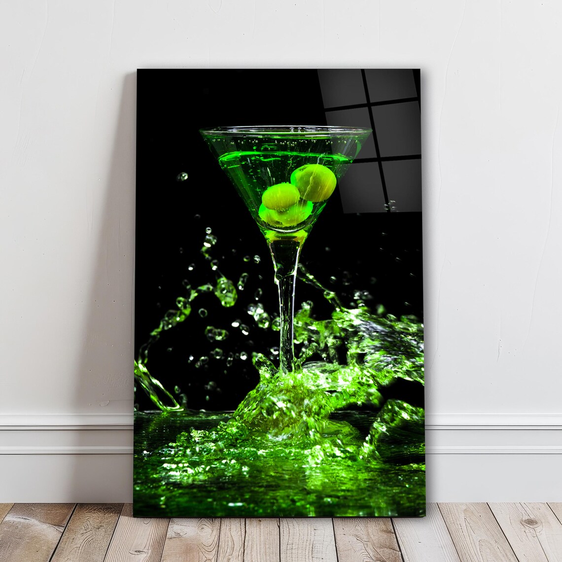 Portrait de femme en verre