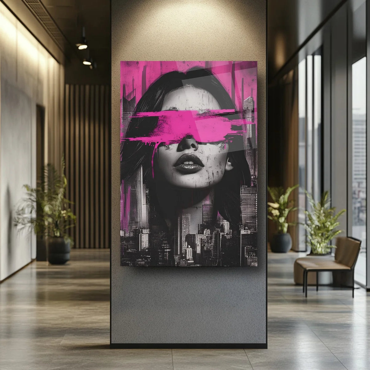 Rêve Rose Tableau en Verre Trempé