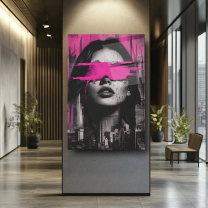 Rêve Rose Tableau en Verre Trempé