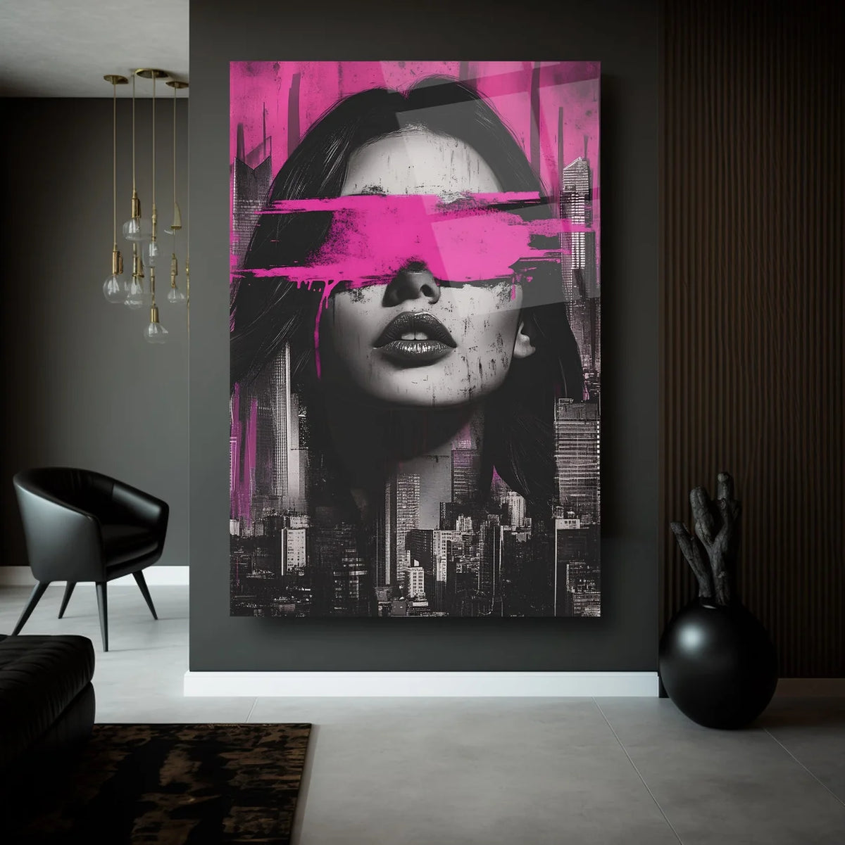 Rêve Rose Tableau en Verre Trempé