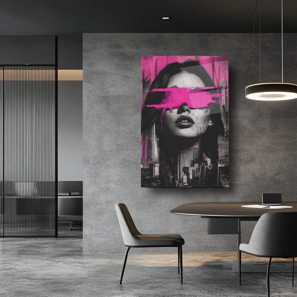 Rêve Rose Tableau en Verre Trempé