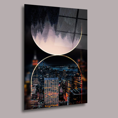 Forest City Circles Glass Wall Art