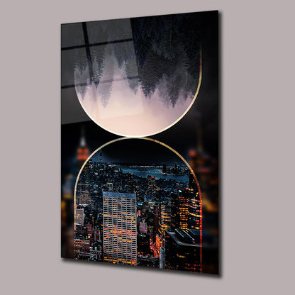 Forest City Circles Glass Wall Art