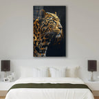Elegant Leopard Glass Wall Art - LUXARTDECO