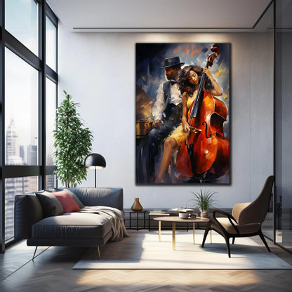 Jazz Musicians Glass Wall Art
