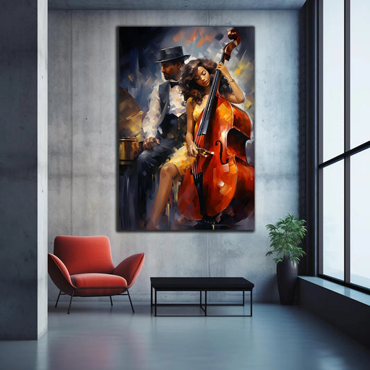 Jazz Musicians Glass Wall Art