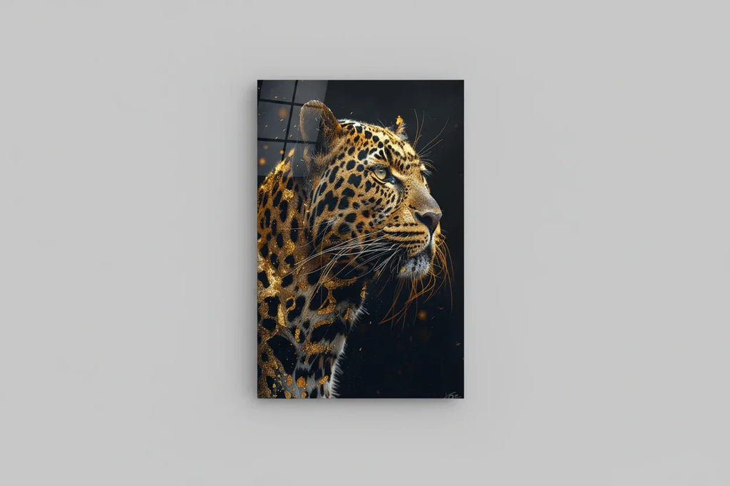 Elegant Leopard Glass Wall Art - LUXARTDECO