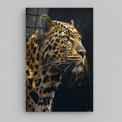 Elegant Leopard Glass Wall Art - LUXARTDECO