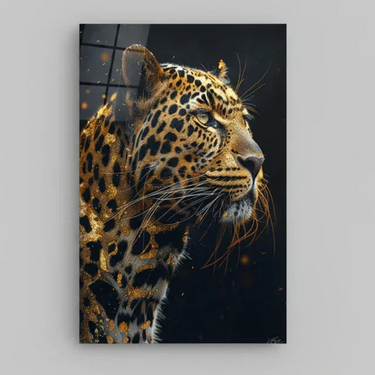 Elegant Leopard Glass Wall Art - LUXARTDECO