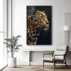 Elegant Leopard Glass Wall Art - LUXARTDECO