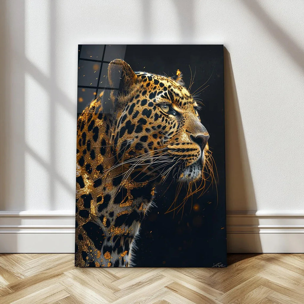 Elegant Leopard Glass Wall Art - LUXARTDECO