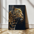 Elegant Leopard Glass Wall Art - LUXARTDECO