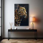 Elegant Leopard Glass Wall Art - LUXARTDECO