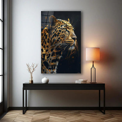 Elegant Leopard Glass Wall Art - LUXARTDECO