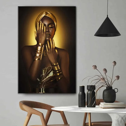 African Woman Glass Wall Art - LUXARTDECO