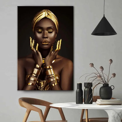 African Beauty Glass Wall Art - LUXARTDECO