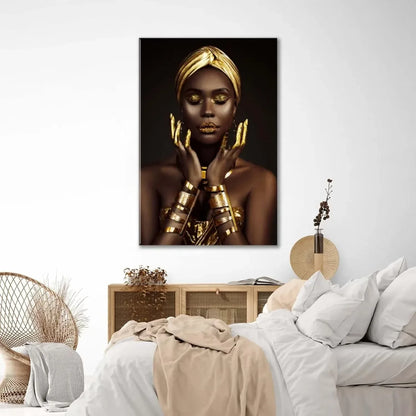 African Beauty Glass Wall Art - LUXARTDECO