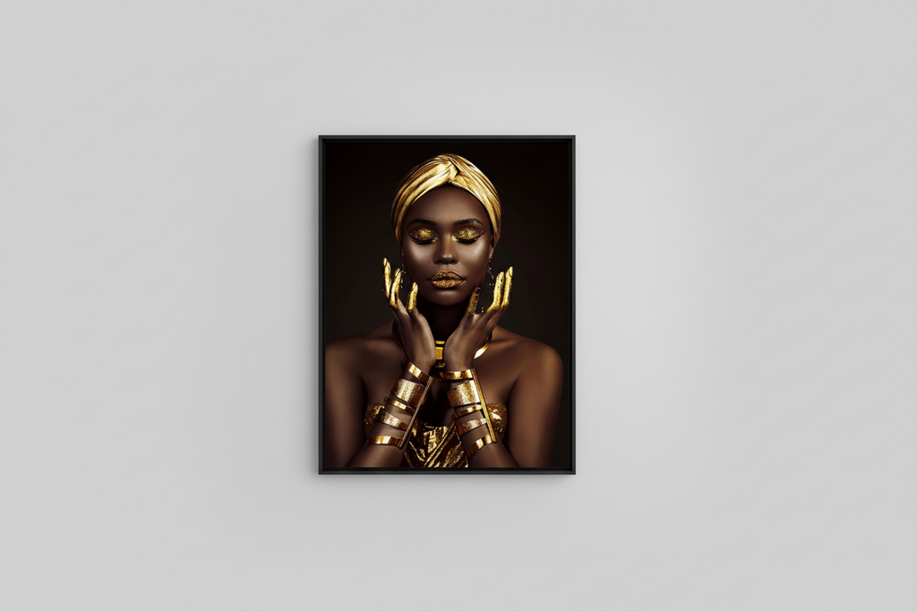 African Beauty Glass Wall Art