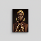 African Beauty Glass Wall Art