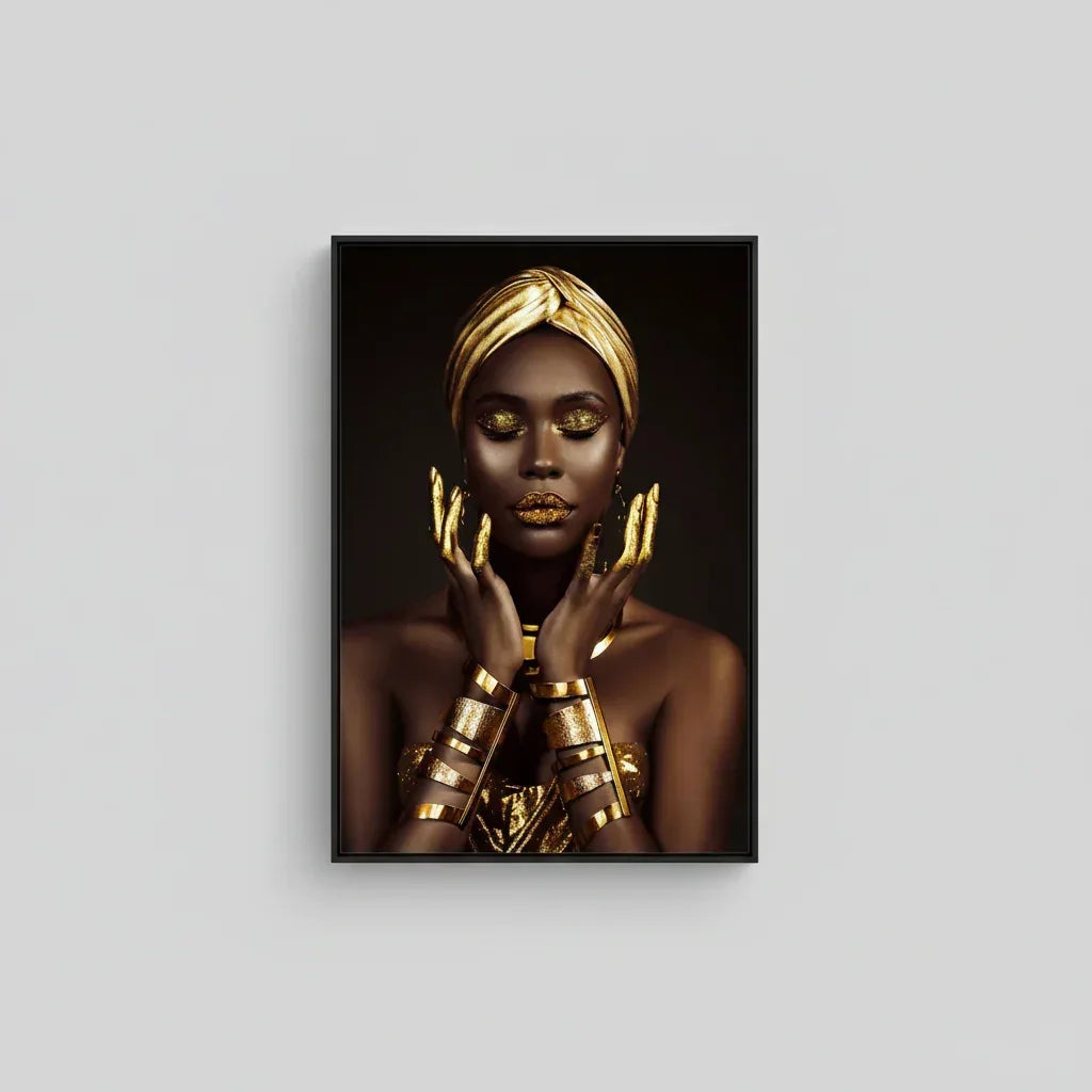 African Beauty Glass Wall Art - LUXARTDECO