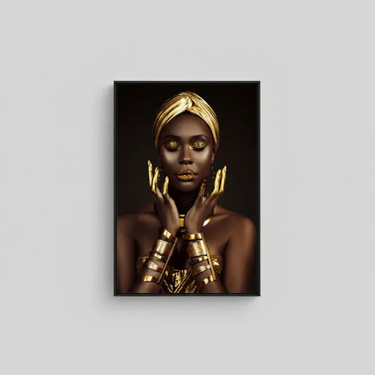 African Beauty Glass Wall Art - LUXARTDECO