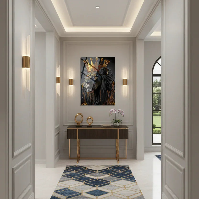 Lion King Glass Wall Art - LUXARTDECO