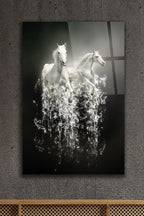 Tableau mural en verre Cheval blanc