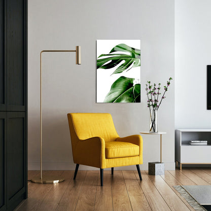 Feuilles de Monstera Tableau en Verre Trempé