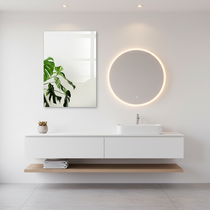 Foglie di Monstera Quadro in Vetro Temperato