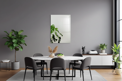 Foglie di Monstera Quadro in Vetro Temperato