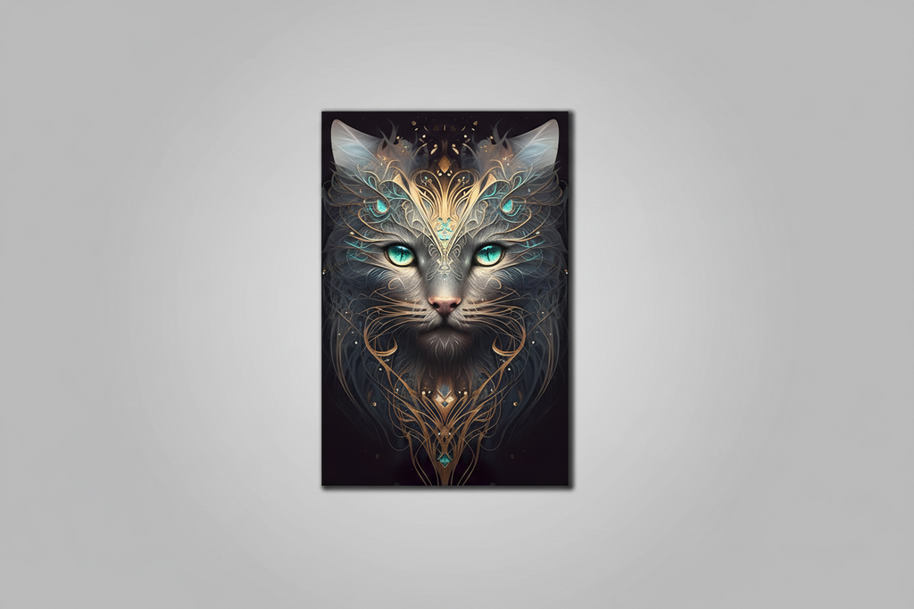 Décoration murale en verre pour chat 