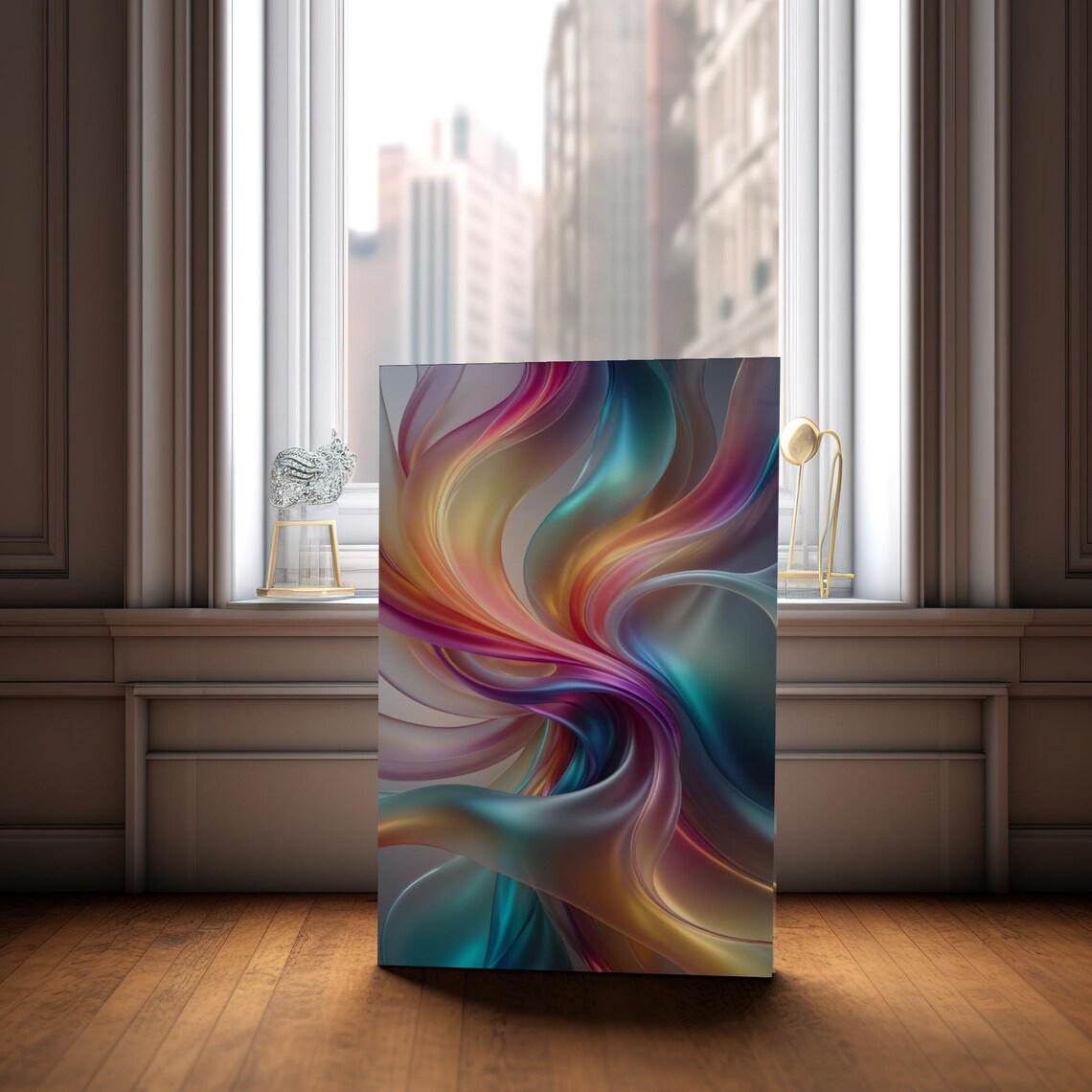 Vaso con Fiori Effetto Vetrata Quadro in Vetro Temperato