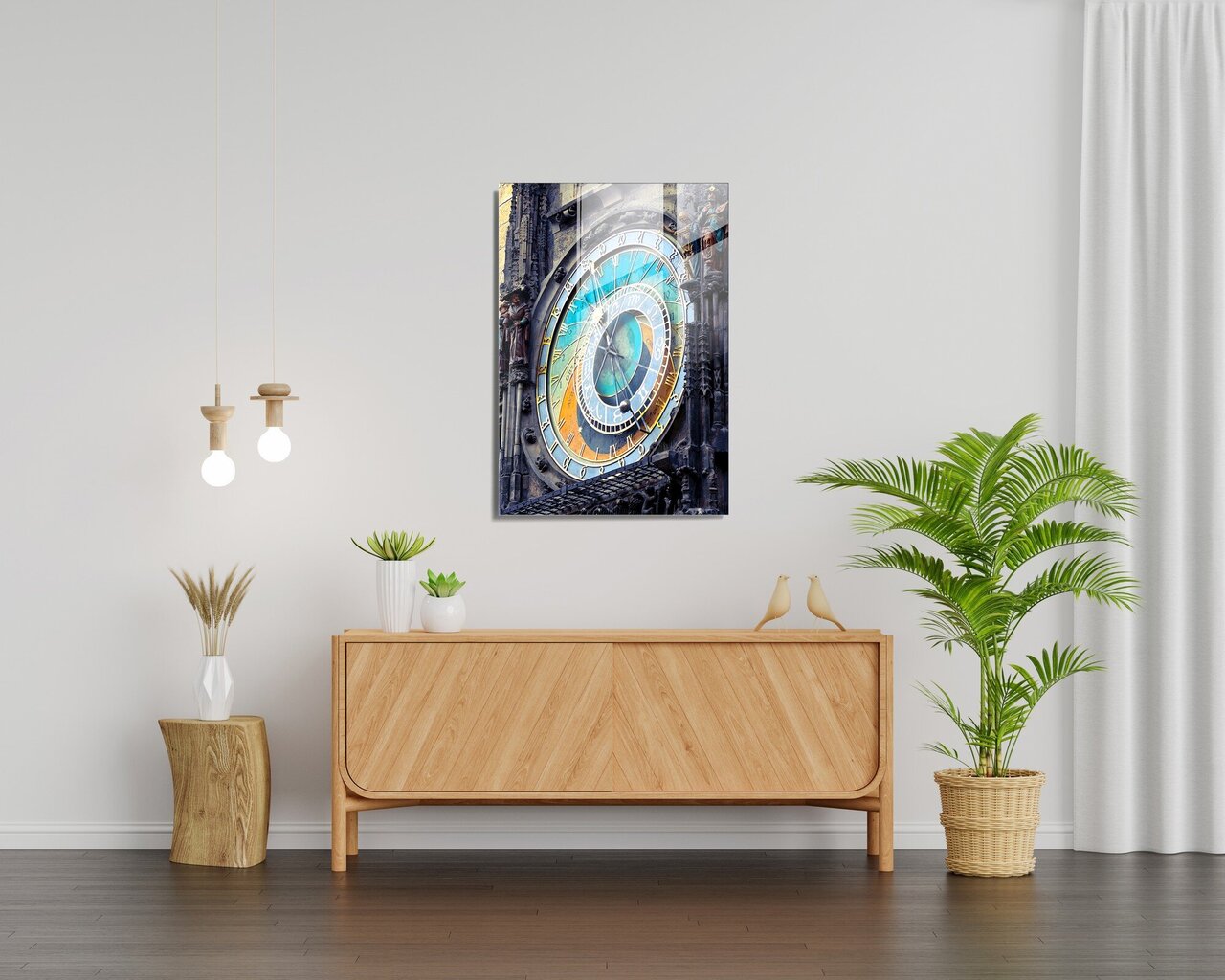 L'Orloj di Praga Quadro in Vetro Temperato