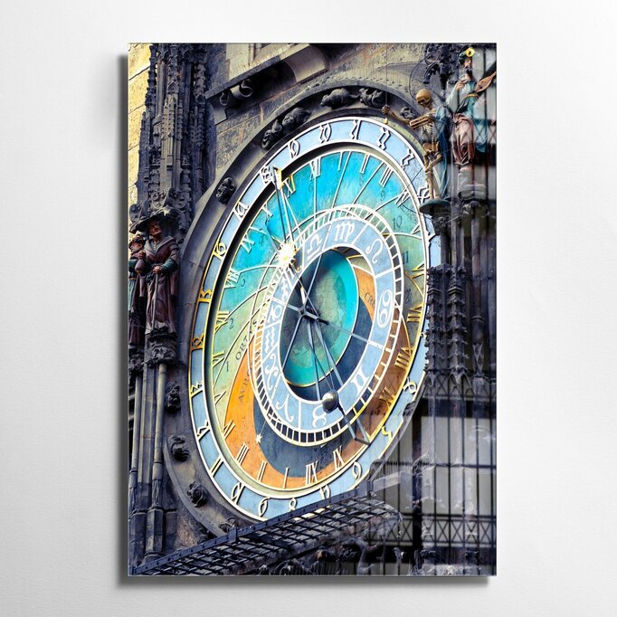 L'Orloj di Praga Quadro in Vetro Temperato