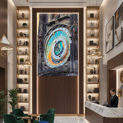 L'Orloj di Praga Quadro in Vetro Temperato