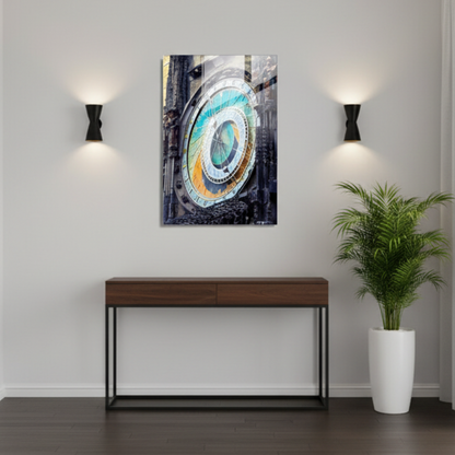 L'Orloj di Praga Quadro in Vetro Temperato