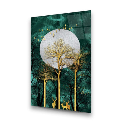 Paesaggio Notturno Quadro in Vetro Temperato