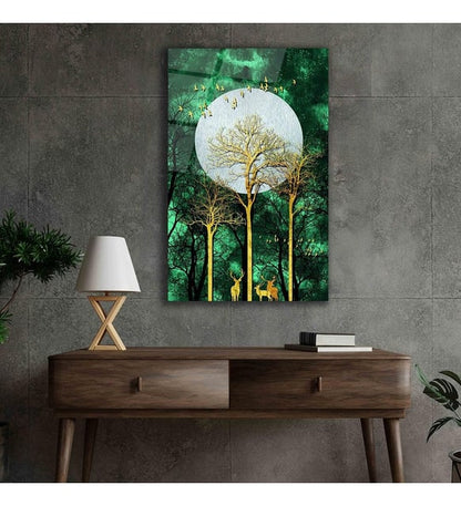 Paesaggio Notturno Quadro in Vetro Temperato