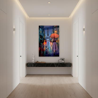 Lady in Paris Glass Wall Art