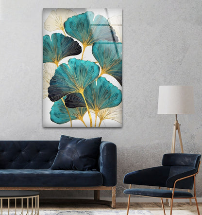 Foglie Fresche Quadro in Vetro Temperato