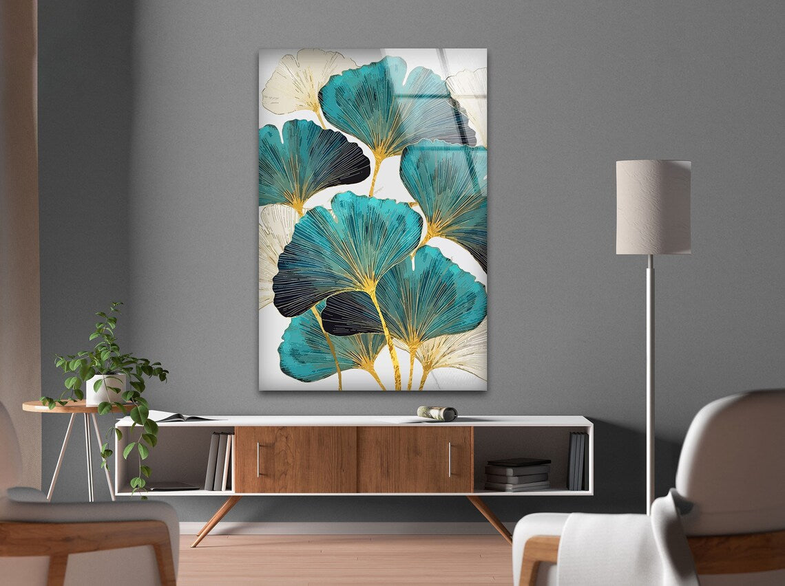 Foglie Fresche Quadro in Vetro Temperato