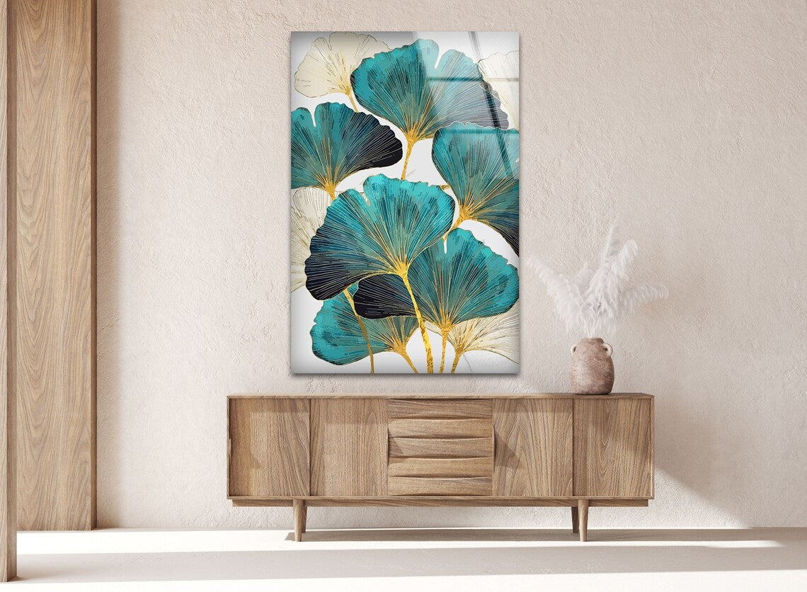 Foglie Fresche Quadro in Vetro Temperato