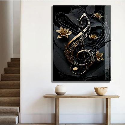La Clef de Sol Tableau en Verre Trempé