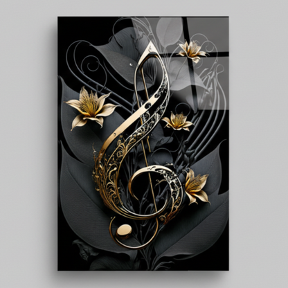 La Clef de Sol Tableau en Verre Trempé