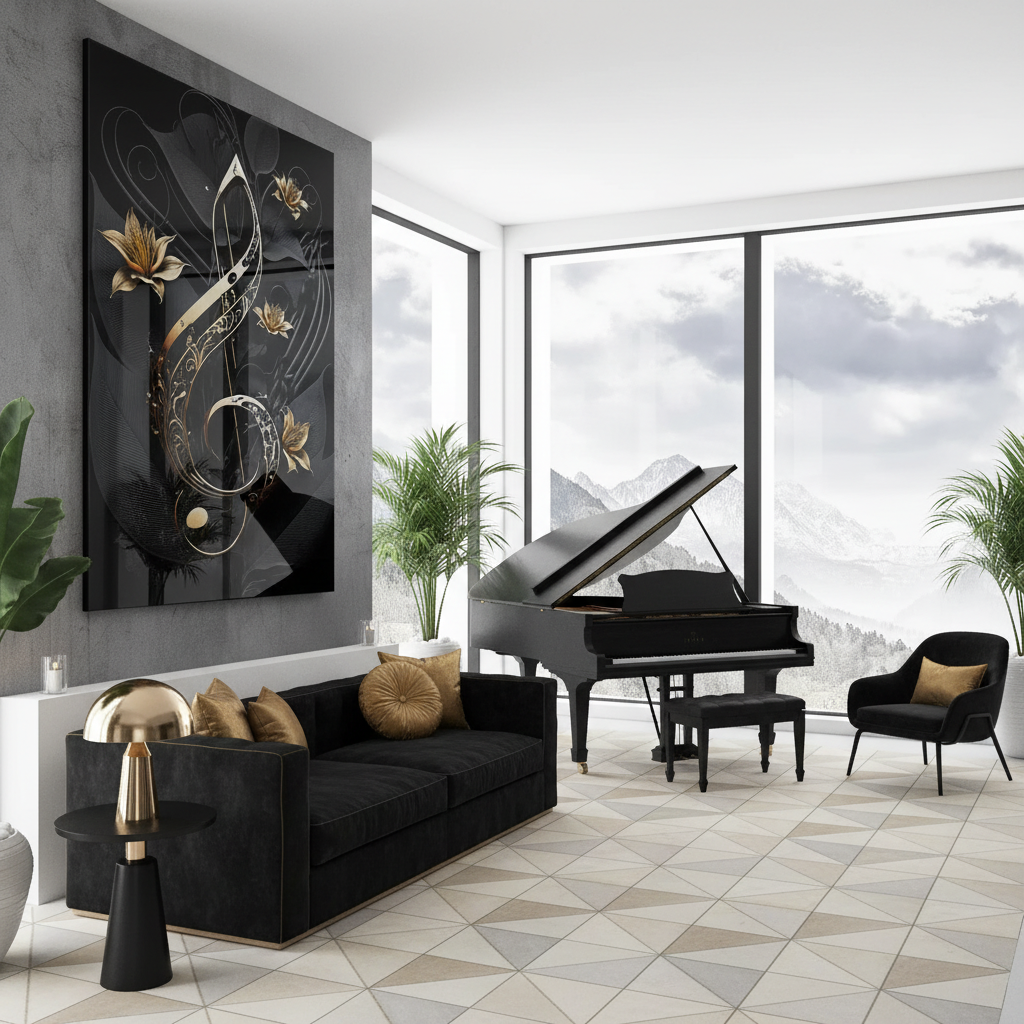 La Chiave Sol Quadro in Vetro Temperato