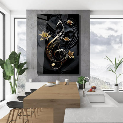 La Clef de Sol Tableau en Verre Trempé